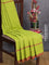 Bengal soft cotton saree light green and maroon with thread woven buttas and thread woven border