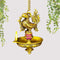 Brass Hanging Diya, Brass diya for puja, Diya with hanging chain