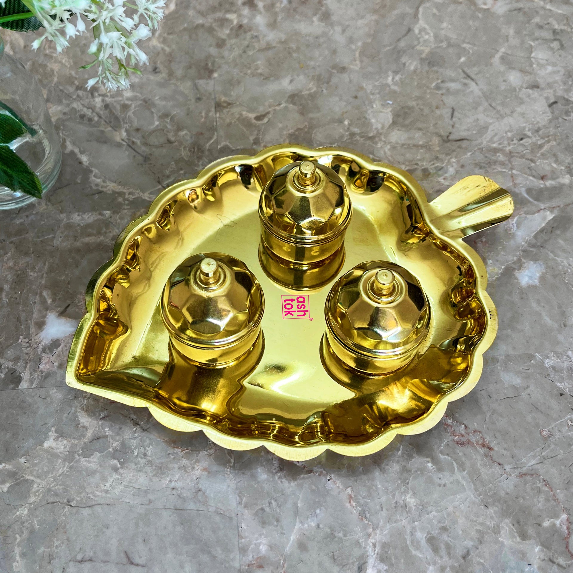 Winsford Antique Brass Tray | Barware