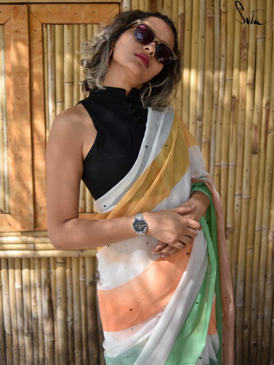 Cotton Saree Hai Neck Saree Jacket Silk Beautiful Saree Jackets