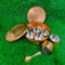 Copper Masala Spice Box with Khalai (tin) Inside Bowls, Masala containers for Kitchen