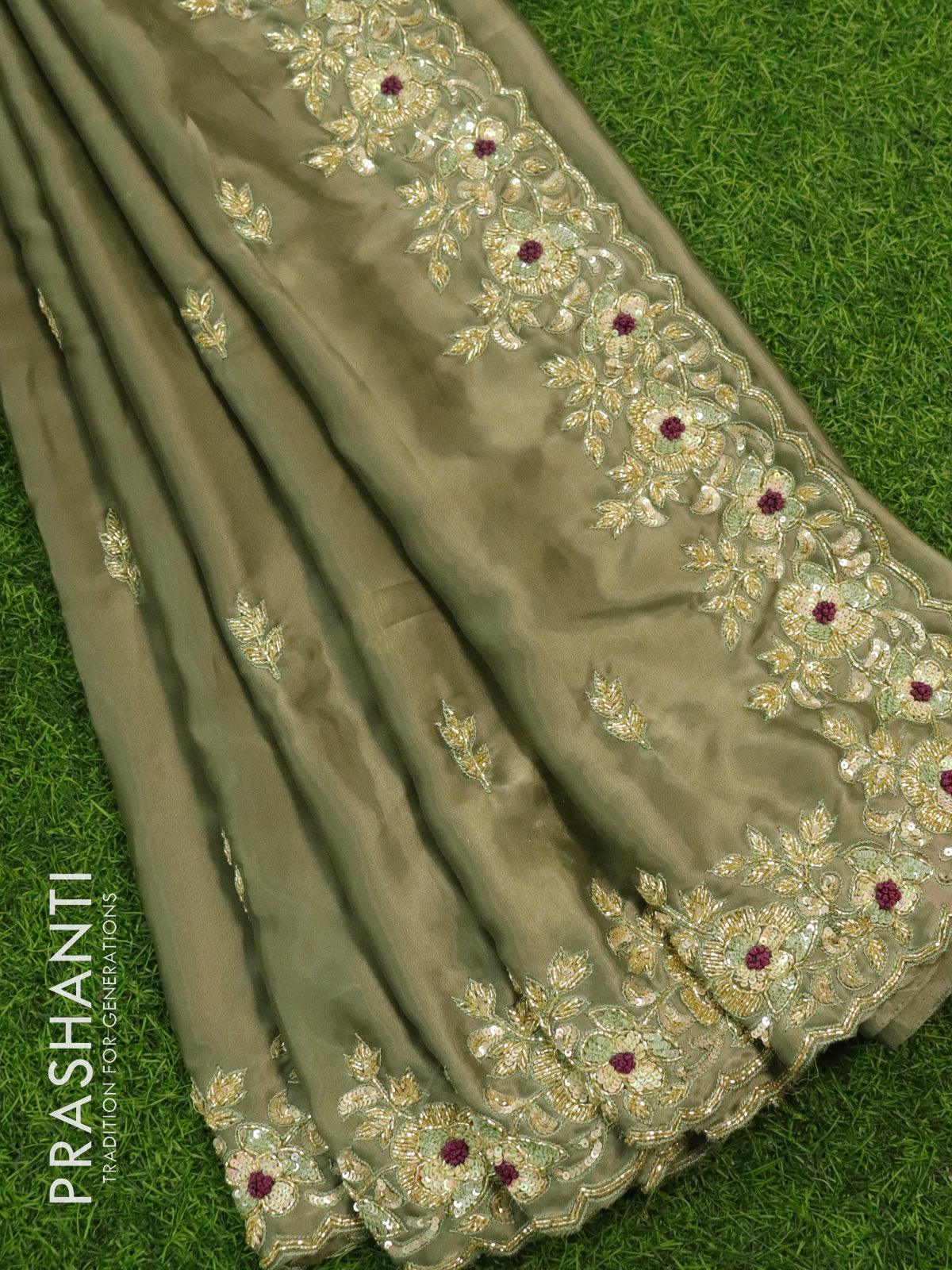 Designer Saree Zardozi Work Wedding Sarees, Machine wash, Saree Length: 6 m  (with blouse piece) at Rs 3195/piece in Surat