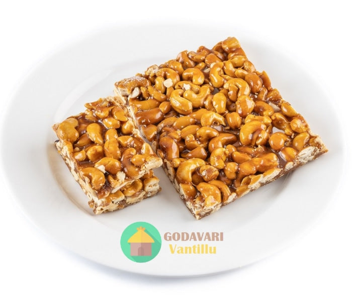 Kaju Chikki / Cashew Chikki / Bellam Jeedipappu Achu