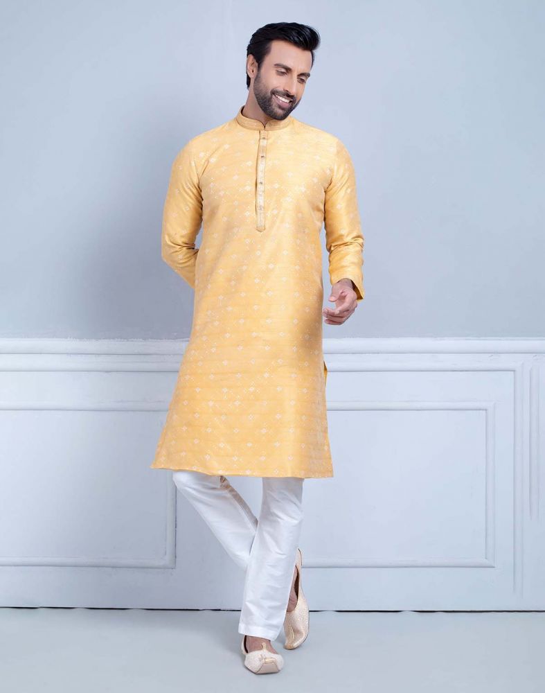 Light yellow 2025 colour kurta pajama