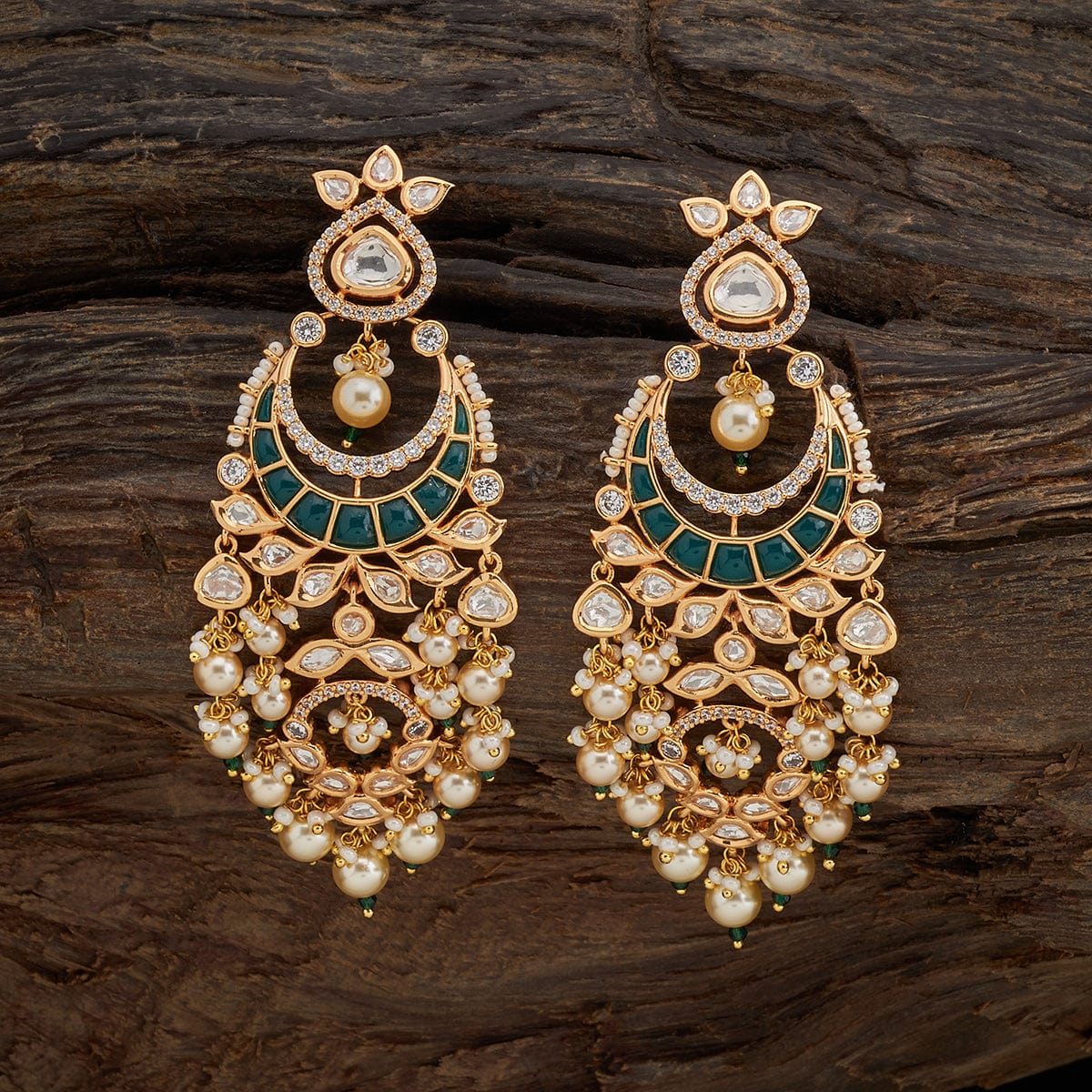 Jade Green Kundan Earrings – Rajesh Jewels