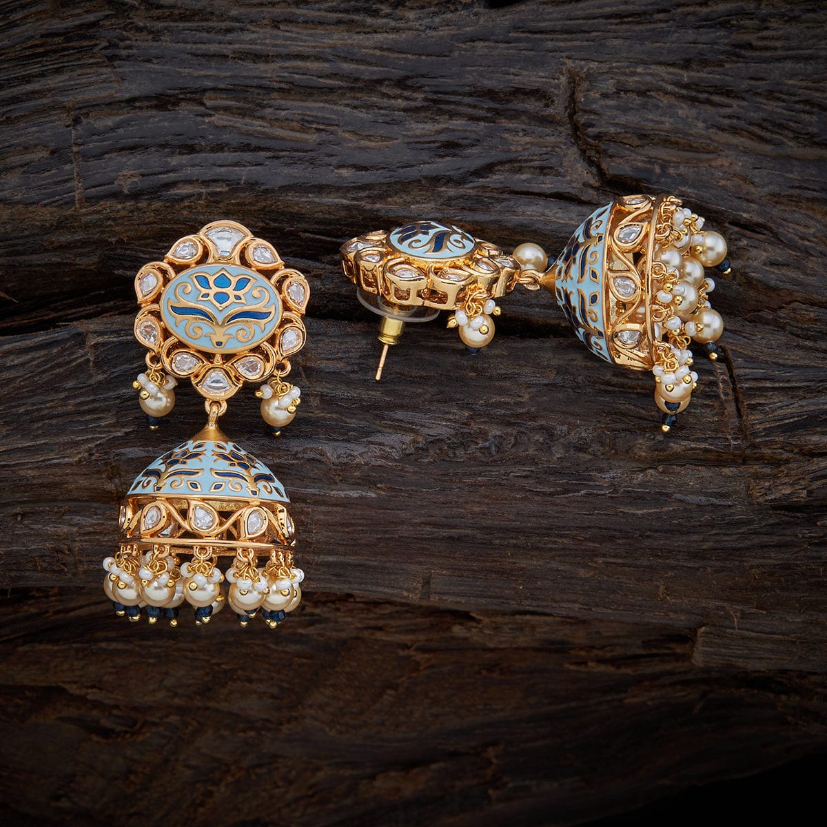 Kundan Design Earrings-South India Jewels Online Shop