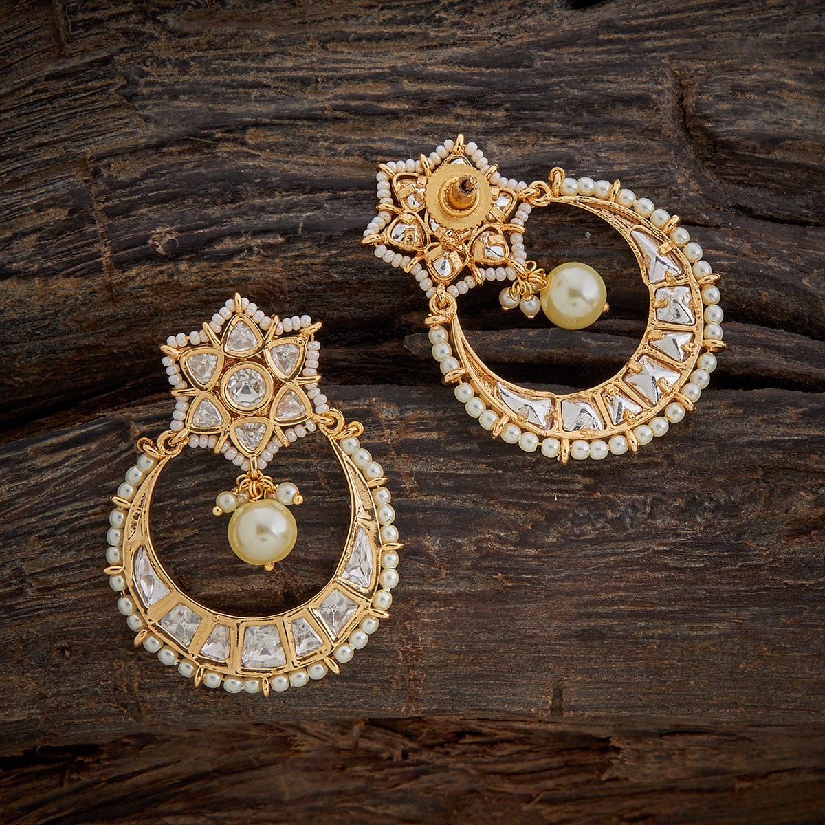 Thappa Kundan Earrings Tika Set NJ-1293