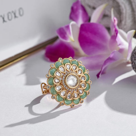 Kundan Finger Ring 167055