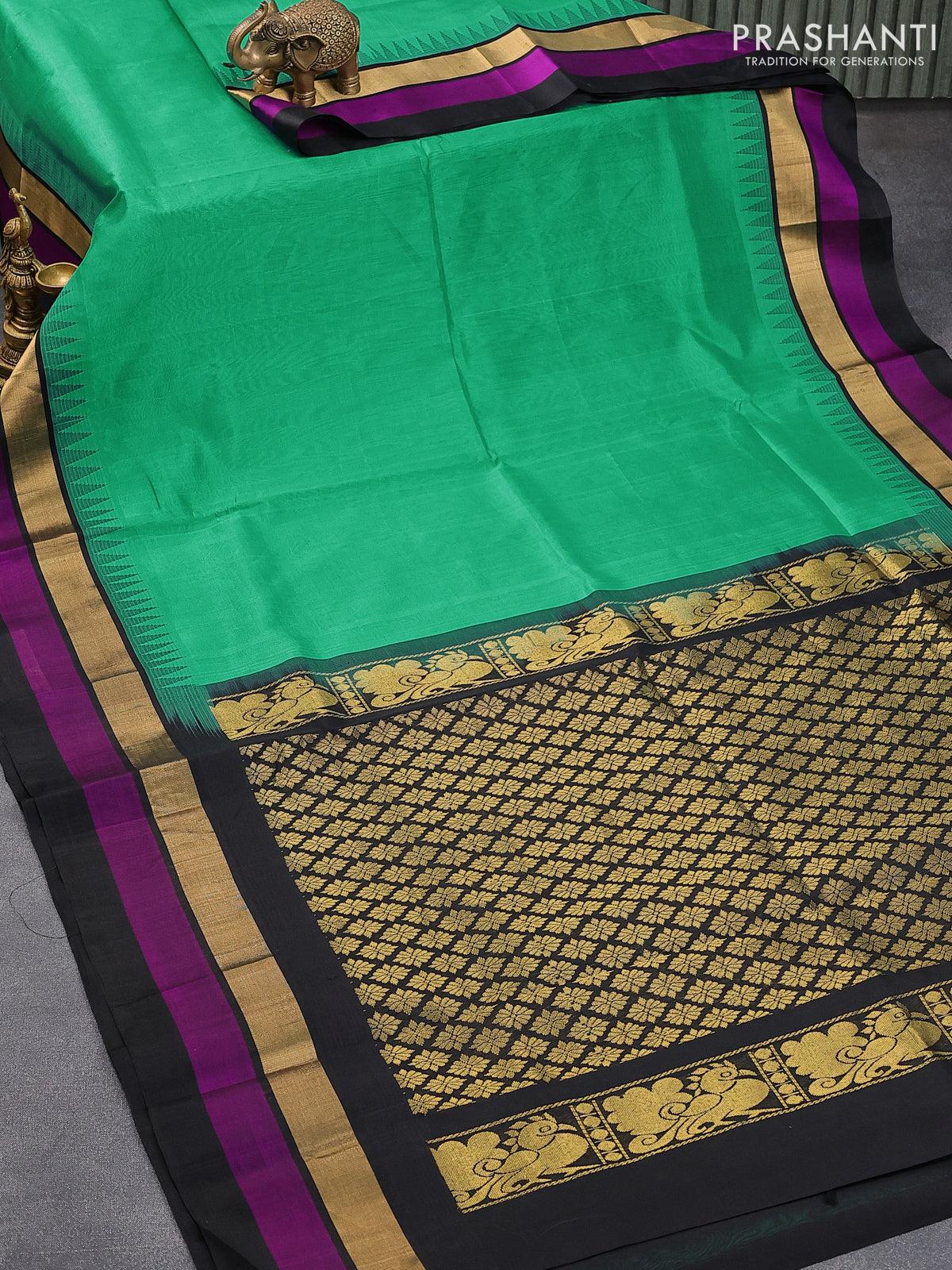 Plain and Checks Cotton Handloom Sarees | Karustuti