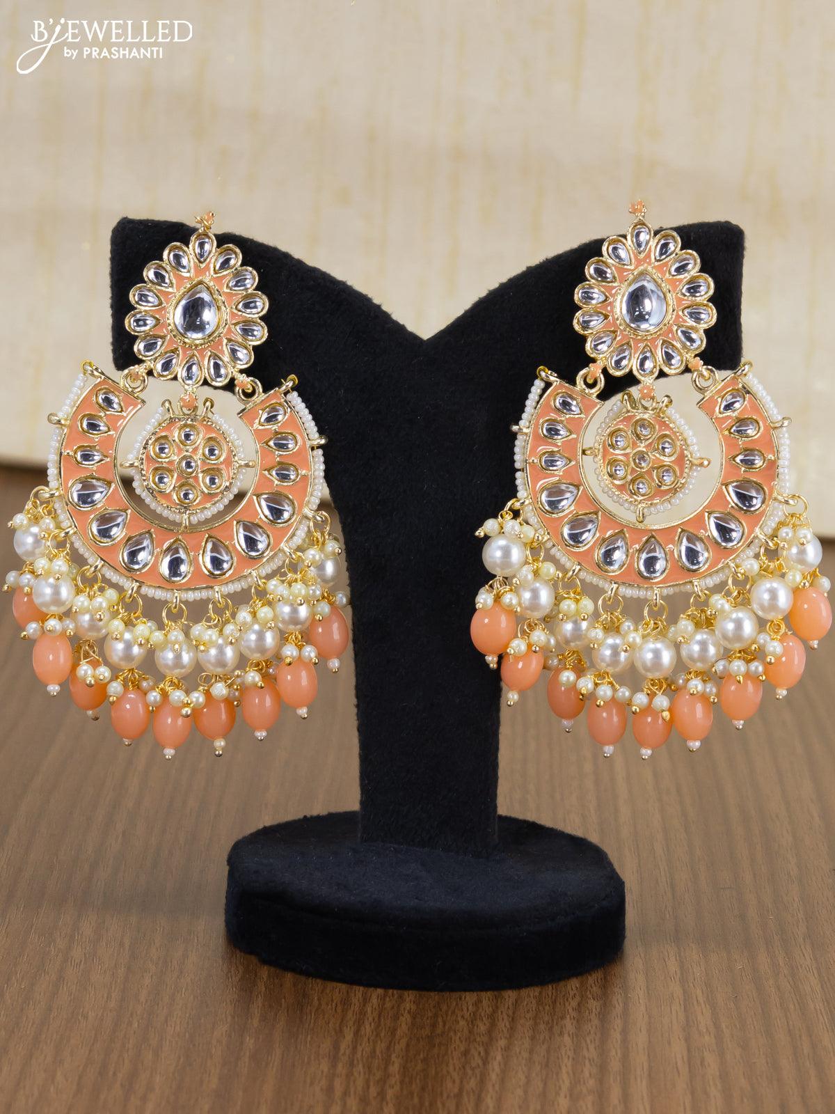 Latest Lightweight Gold Chandbali Earrings with weight - YouTube