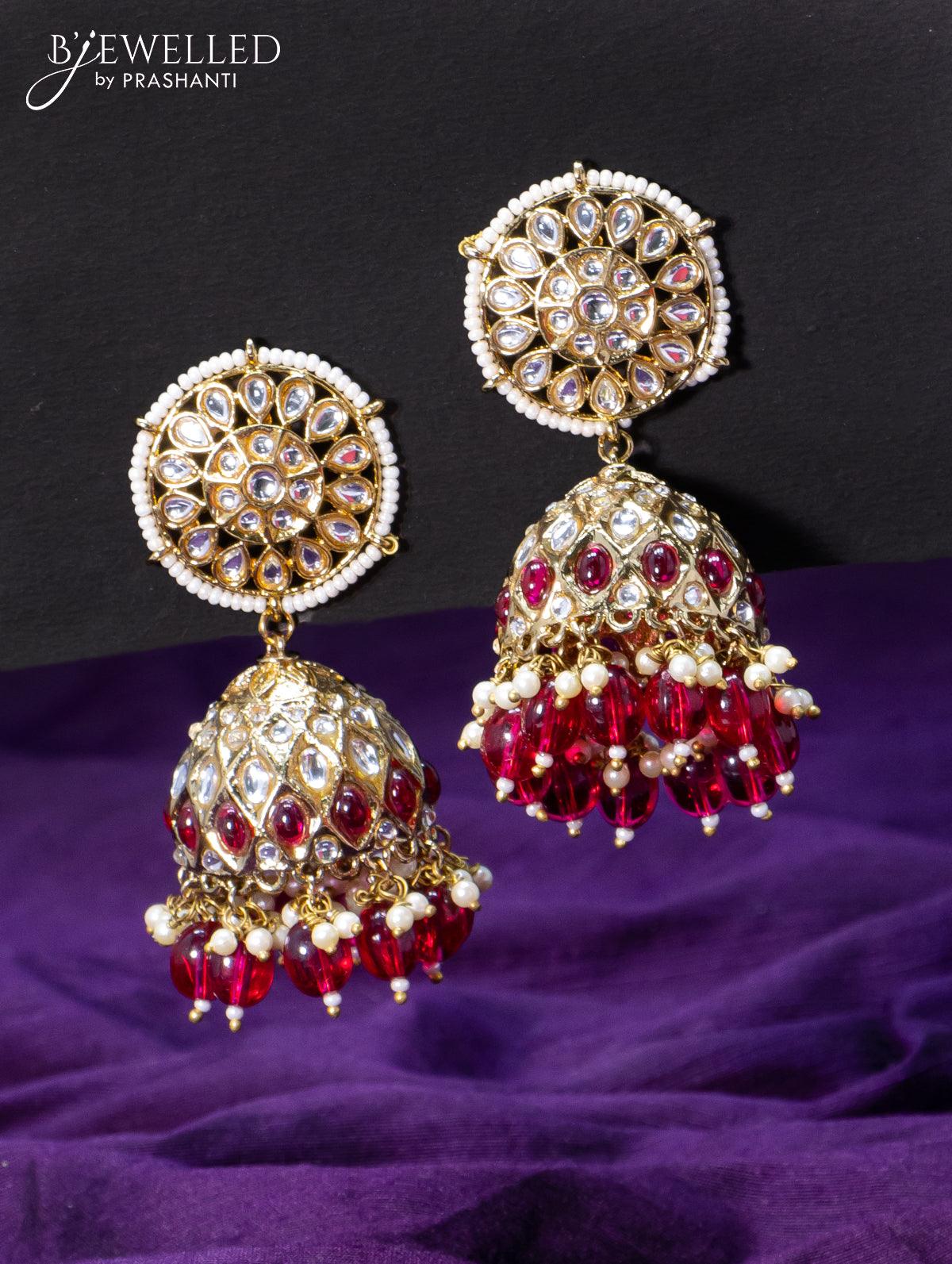 Light weight diamond jhumkas Clearance