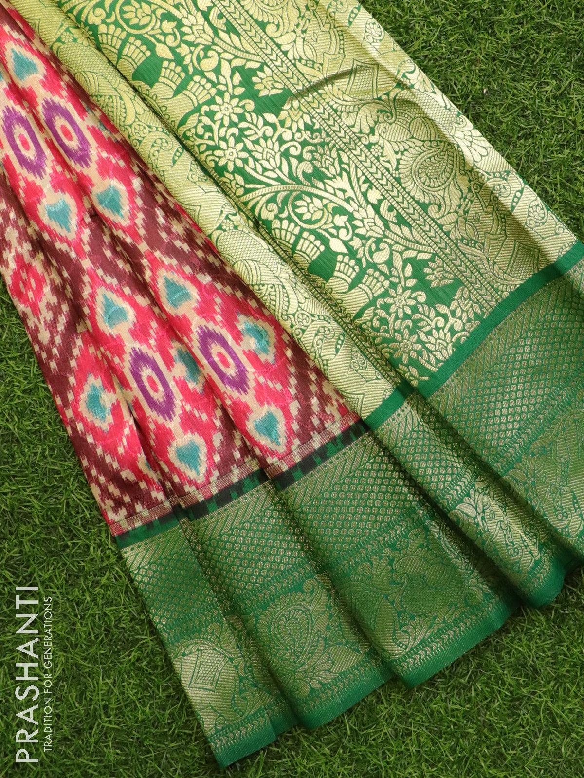 Malai Silk banarasi saree with Meena booti - Navy Blue | Benarasi Saree |  Chiro's By Jigyasa