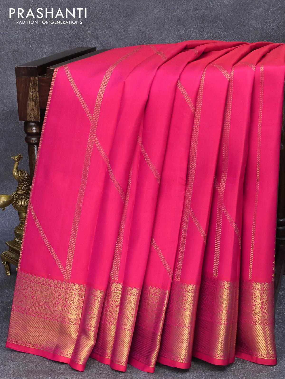 Lotus Pink Soft Silk Saree | Silk Mark Certified