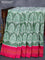 Pochampally silk saree green shade and pink with allover ikat weaves and simple border