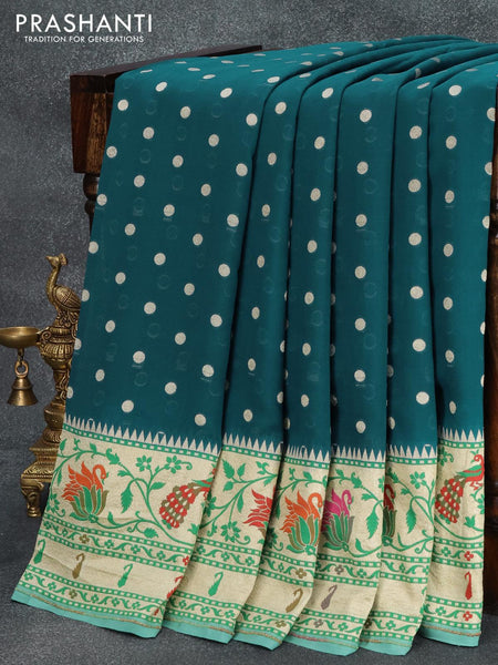 pure banarasi chiffon georgette saree – HolyThread India