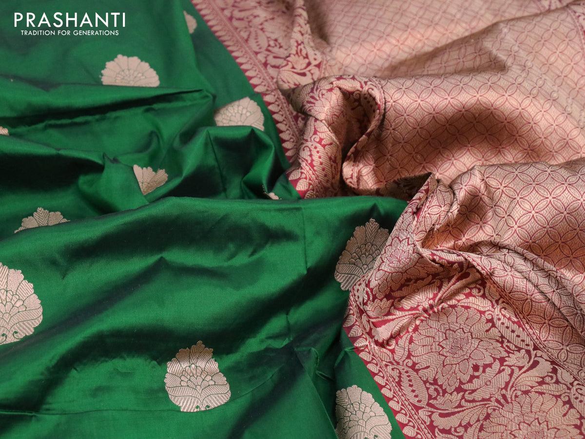 Pure Katan Silk Banarasi Handloom Saree - All Over Jaal Work — The Handlooms