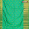 Pure kanjivaram silk saree dual shade of teal blue and green with allover self emboss & zari buttas and long zari woven border