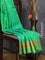 Pure kanjivaram silk saree dual shade of teal green with zari woven buttas and rich zari woven border Butta style