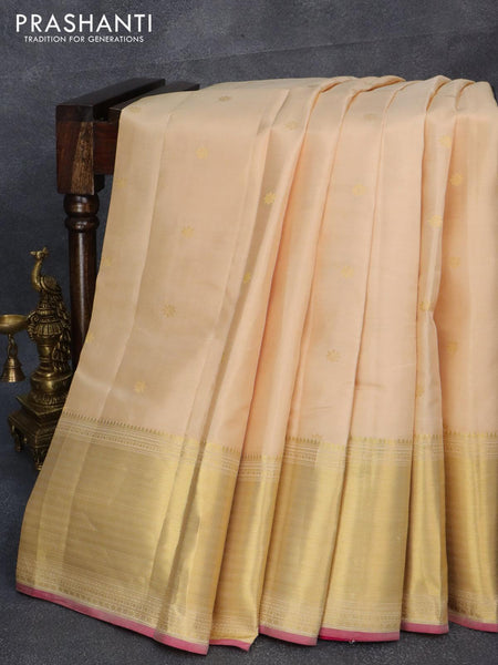 Parrot Green With Pink Border Silk Traditional Saree – paanericlothing