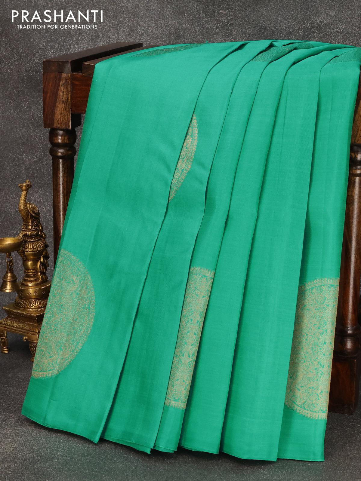 Almaari 112 Festive Wear Soft Lichi Silk Dark Green Colour Saree, 6.3 m  (With Blouse Piece) at Rs 799/piece in Surat