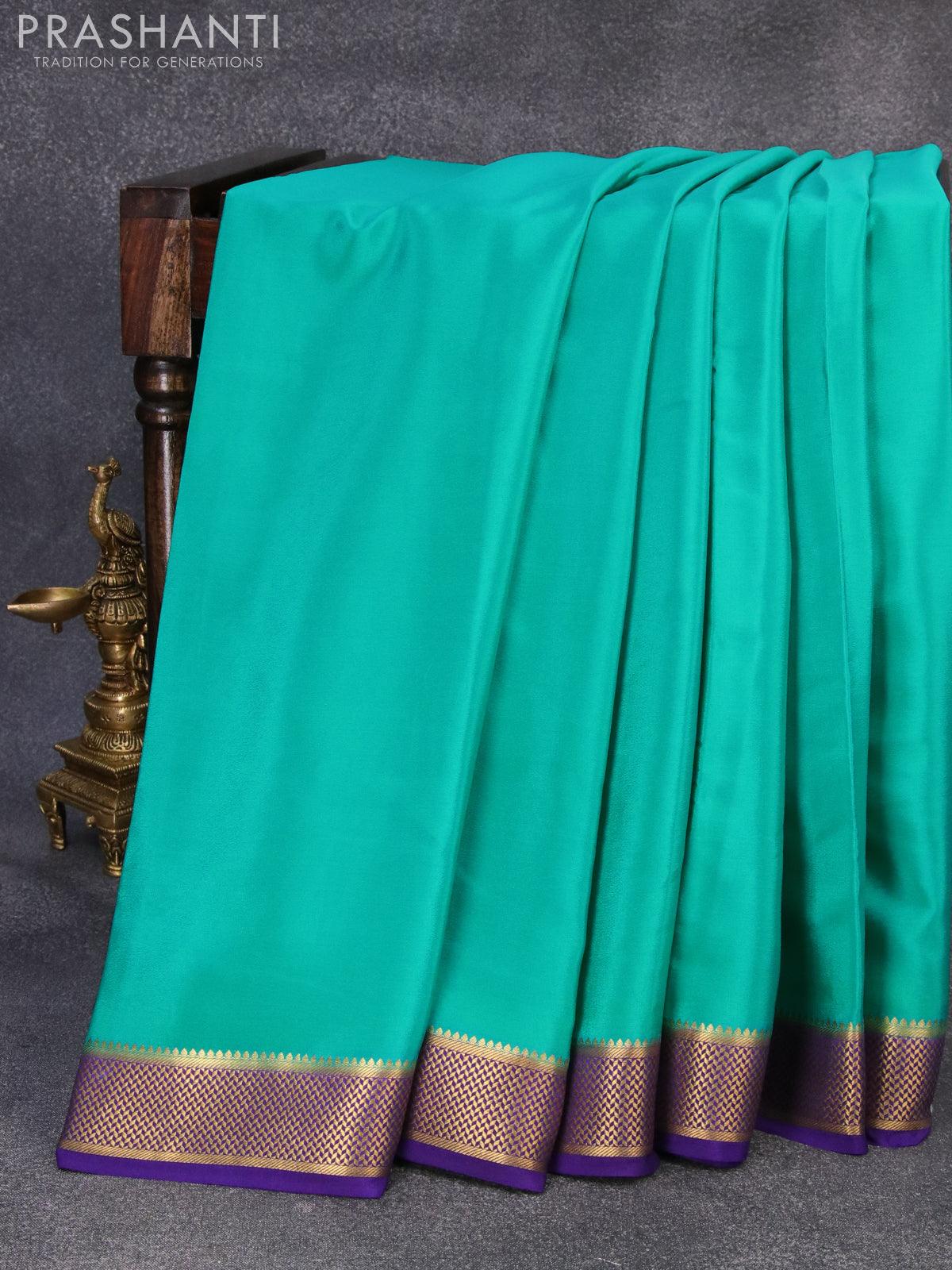 Buy Mimosa Red & Green Woven Mysore Silk Saree With Unstitched Blouse for  Women Online @ Tata CLiQ