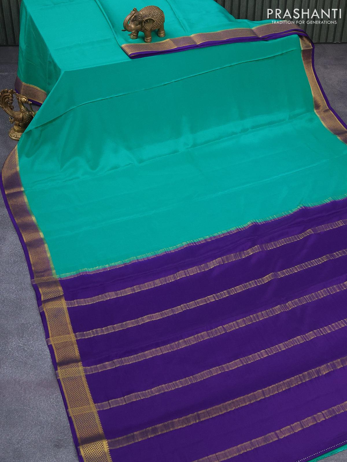 Purple Silk Saree With Embroidered Blouse 5812SR07