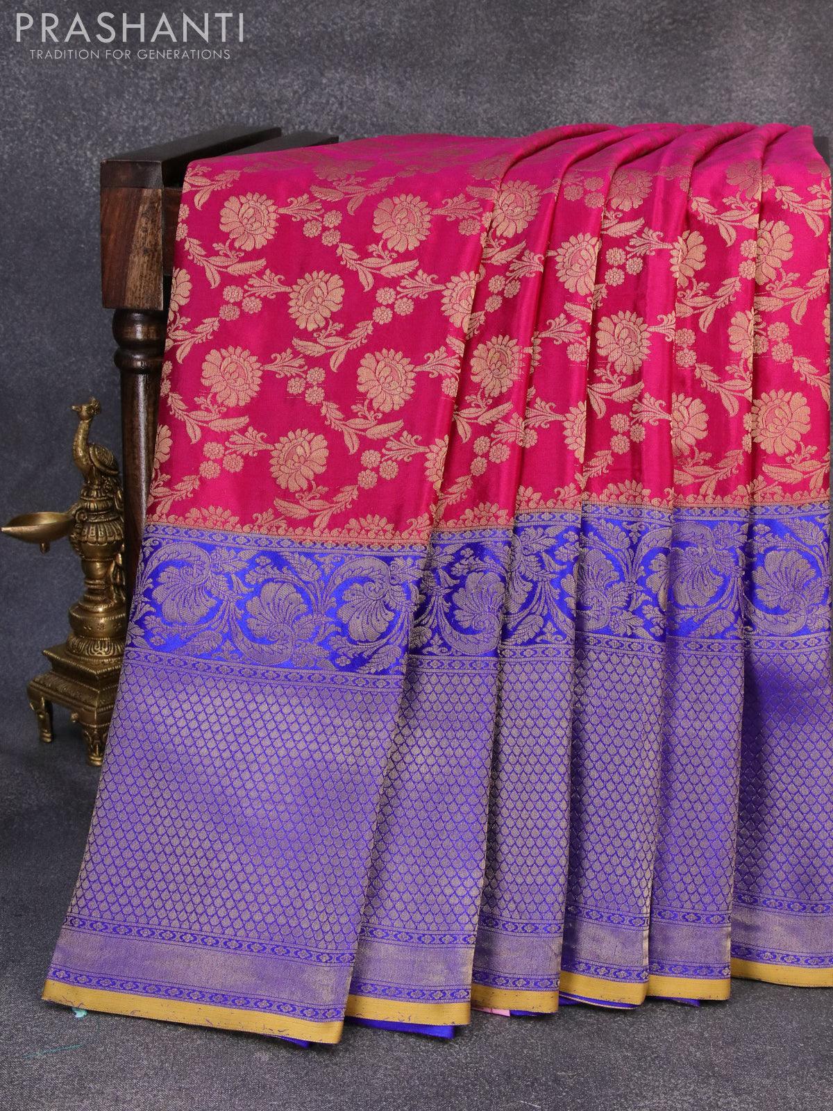 Shop Royal Blue Sarees online at Karagiri for timeless elegance.