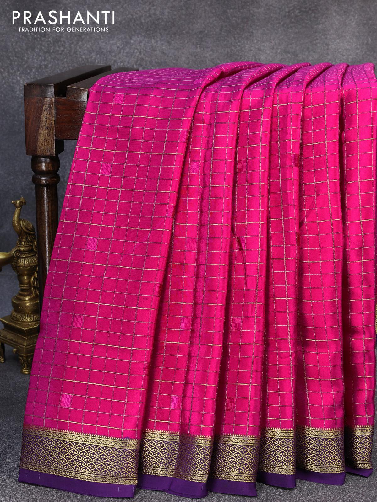 Printed Latest Collection Mysore Silk Saree at best price in Surat | ID:  11389575391