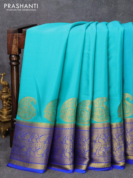 Beautifully elegant fresh new colours Mysore silk sarees with plain body  with amazing contrast border and line pallu Mysore silk saree.… | Instagram