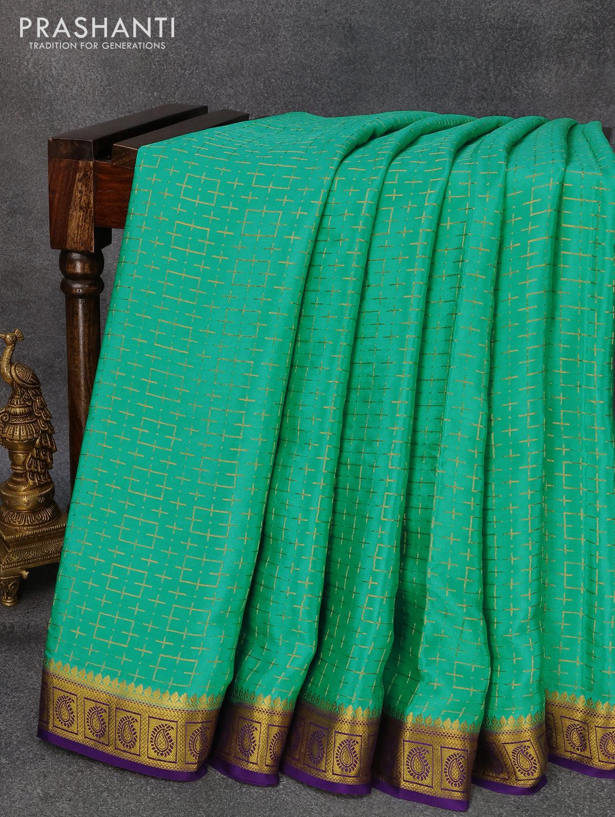 Pure mysore silk 120 grm thickness saree – www.vannamayil.com