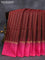 Pure soft silk saree deep maroon and pink with allover zari woven butta weaves and zari woven simple border