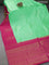 Pure soft silk saree dual shade of teal green and pink with zari woven buttas and zari woven butta border