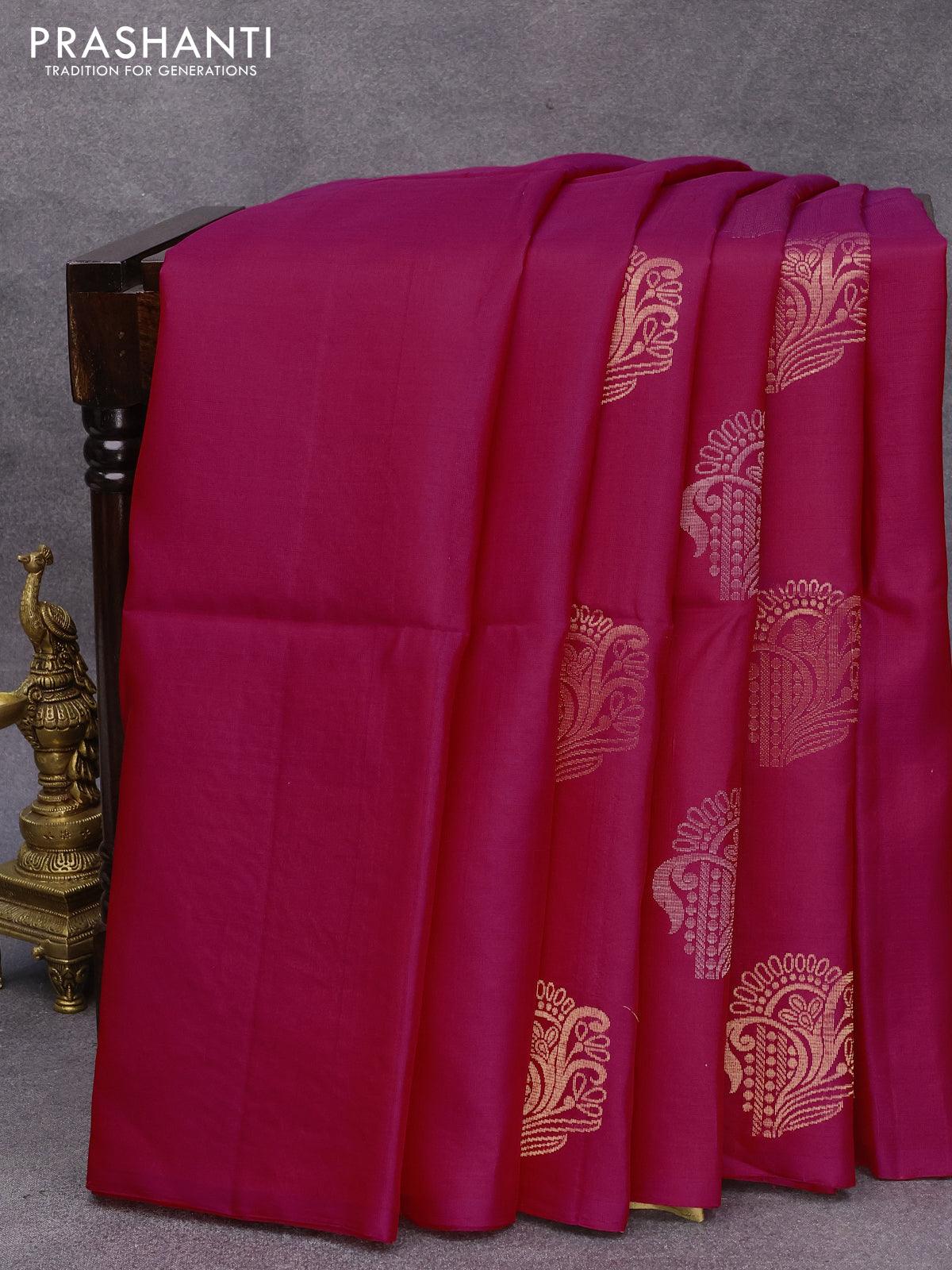 Elegant Rose Kanchipuram Silk Saree