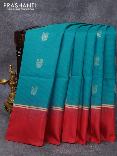 Buy Teal Sarees for Women by LIMDO Online | Ajio.com