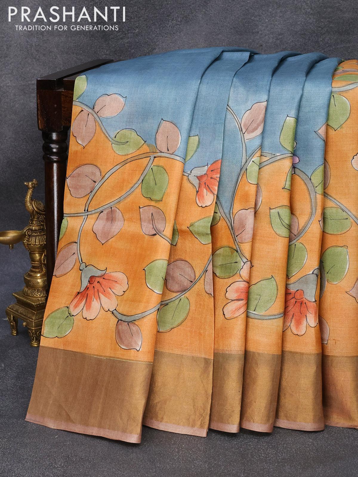 Looking for Madhubani Saree Store Online with International Courier? | Saree,  Tussar silk saree, Silk sarees