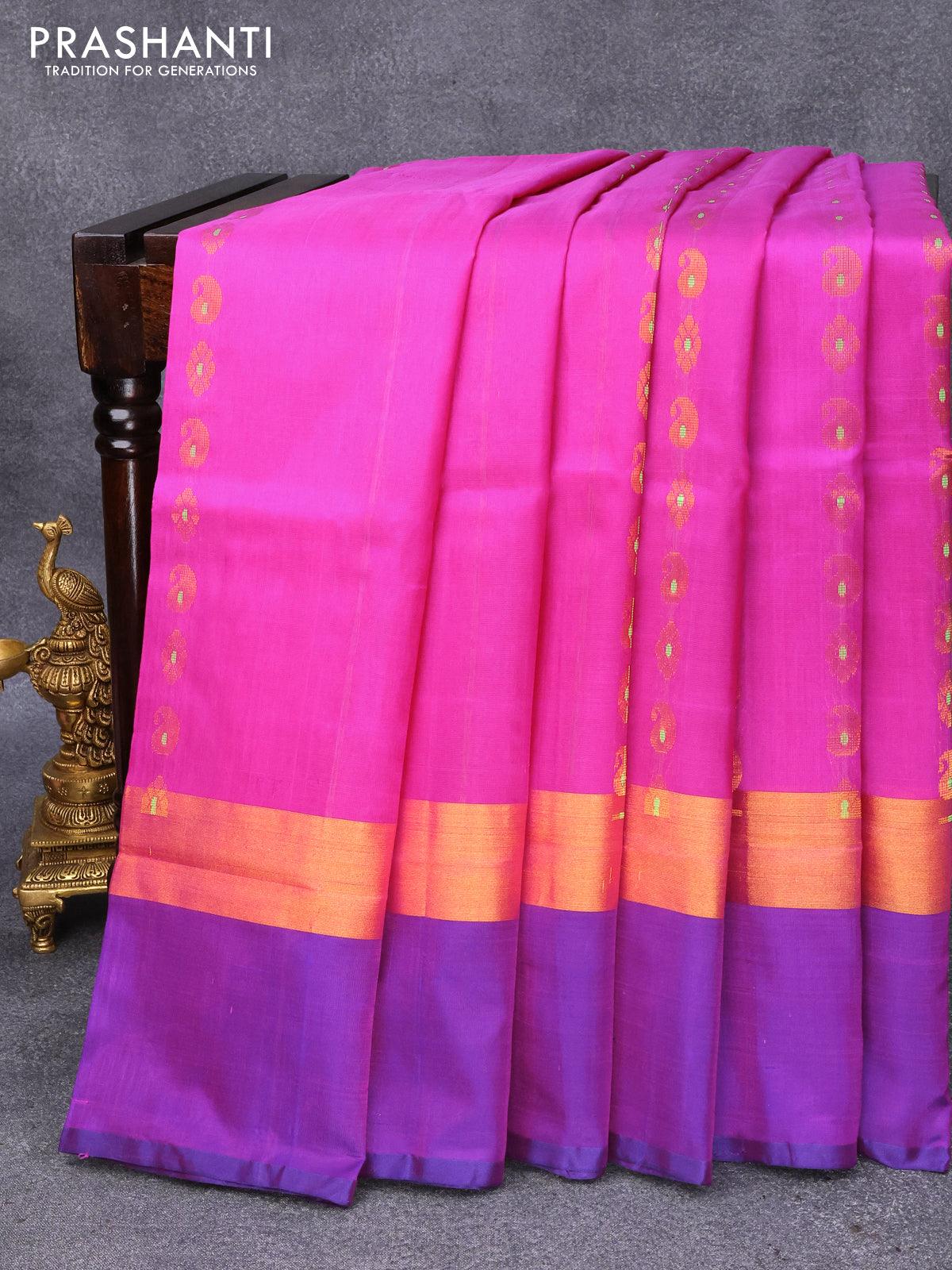 Pink Saree Online- Buy Pink Color Designer Saree at Kreeva