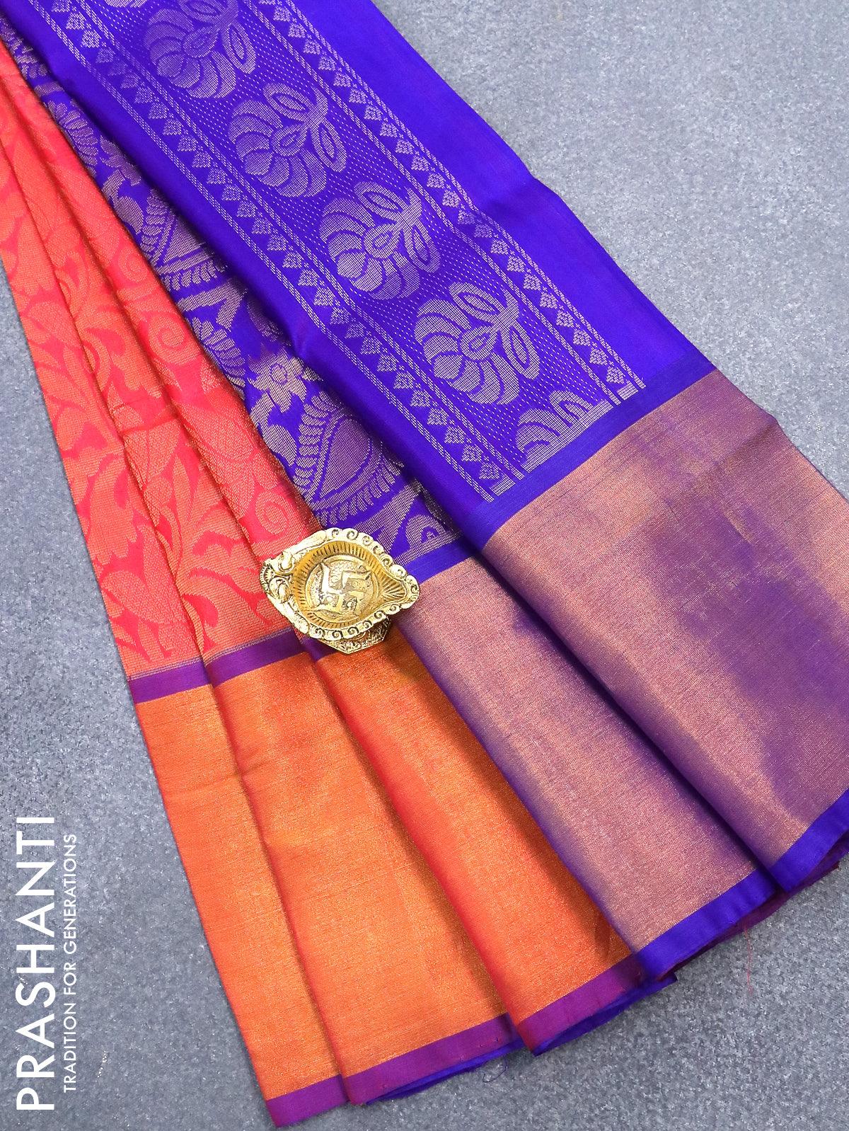 Pure Uppada Silk Purple and Green and Lightweight Saree Saree for Women  Indian Saree - Etsy