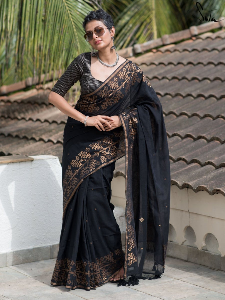 Polyester Spandex Women Black Saree Shapewear at Rs 180/piece in