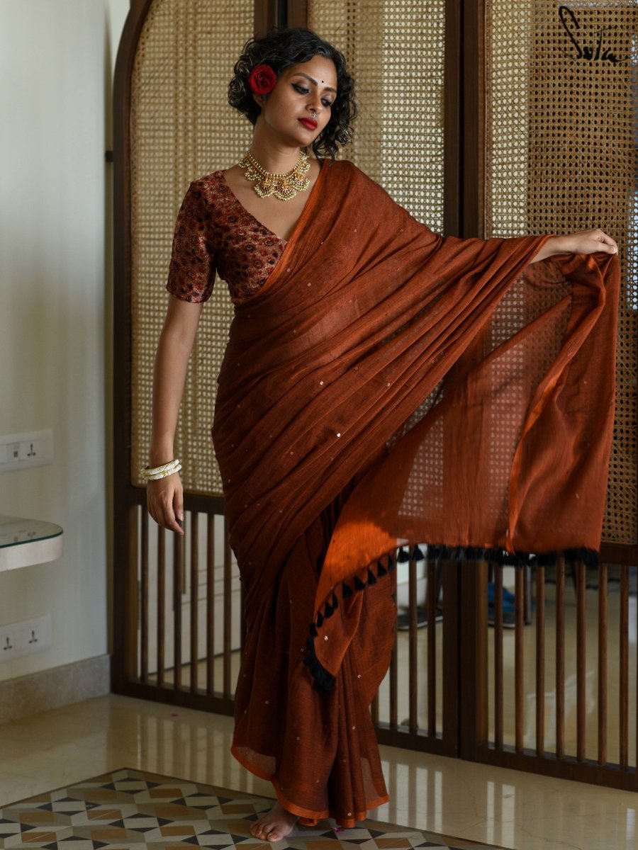 Cotton chumki Saree.