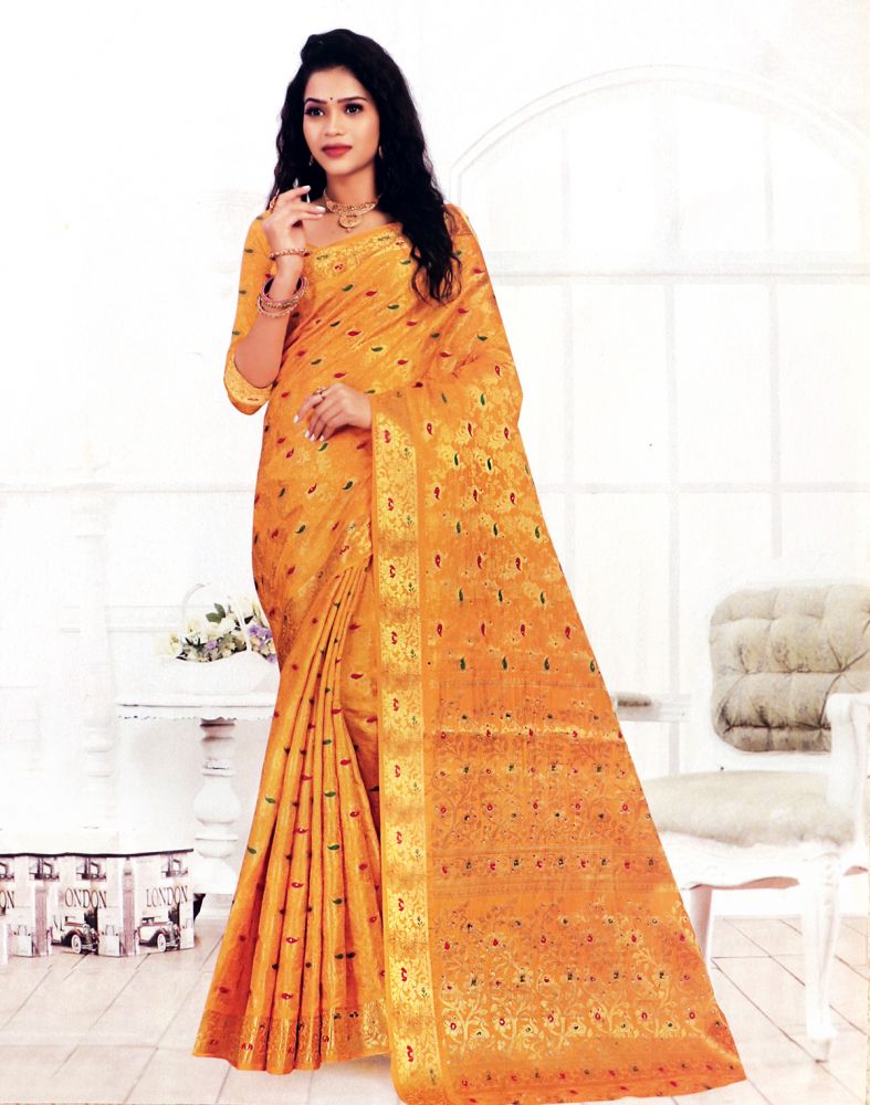 Charming Yellow Party Wear Saree | Latest Kurti Designs