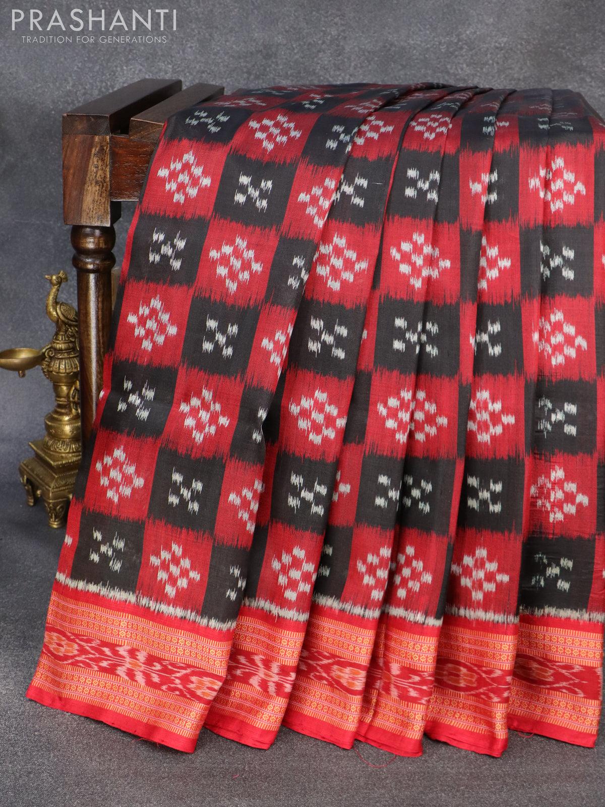 Get 20% Off on Blue Sambalpuri Ikat Handloom Pure Silk Saree – Luxurion  World