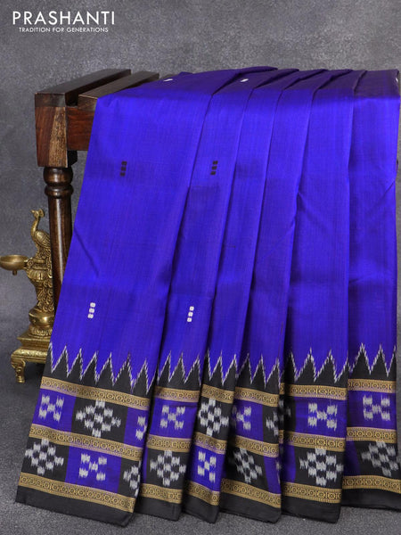 Violet Elephant Motif Sambalpuri Ikat Silk Saree – IndianVillèz