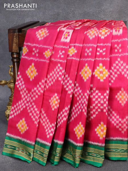 Stunning Blue Ikat Silk Saree - Sambalpuri Craftsmanship – Luxurion World