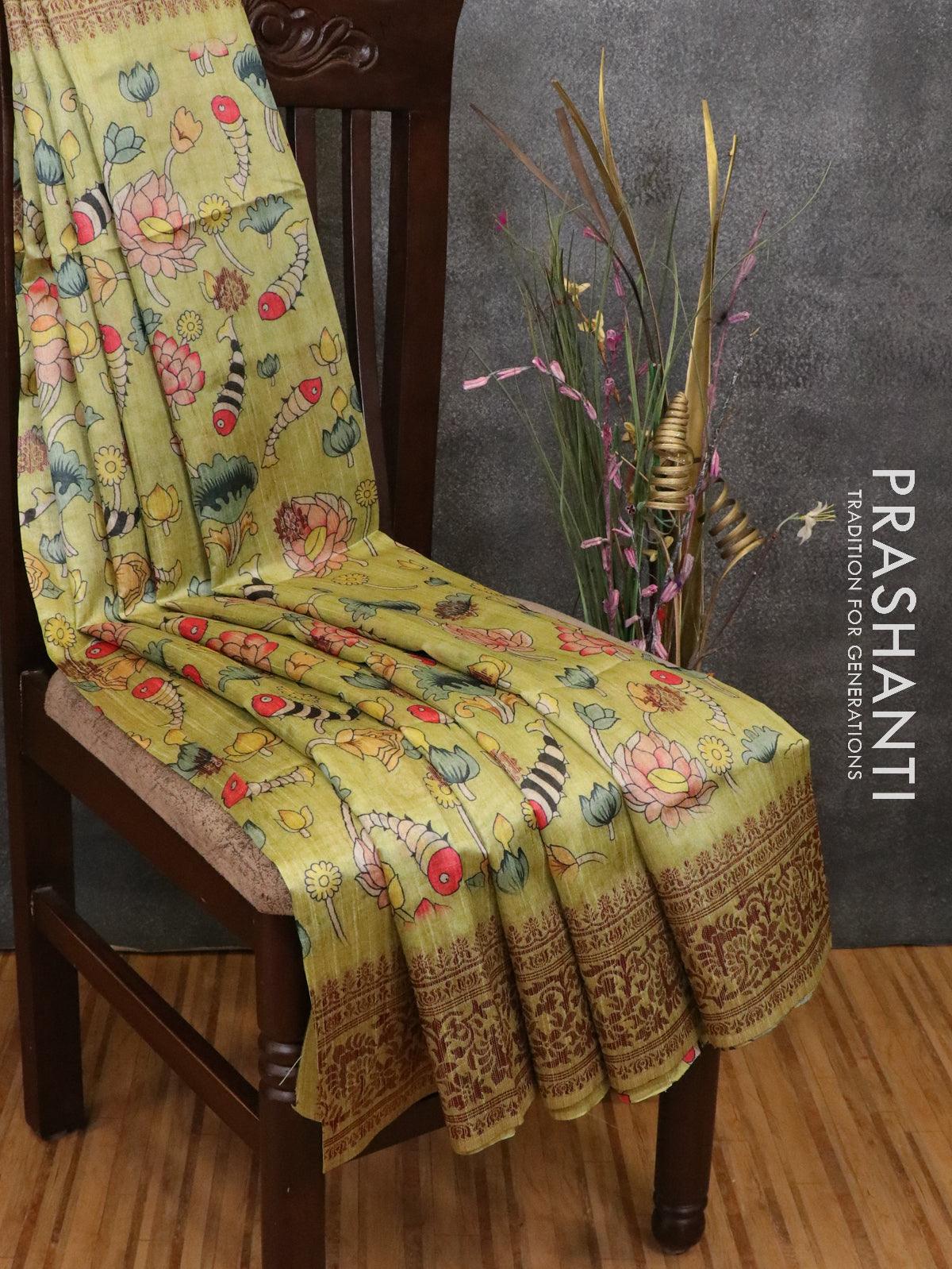 Beautiful silk jute print saree | Printed sarees, Silk, Silk blouse