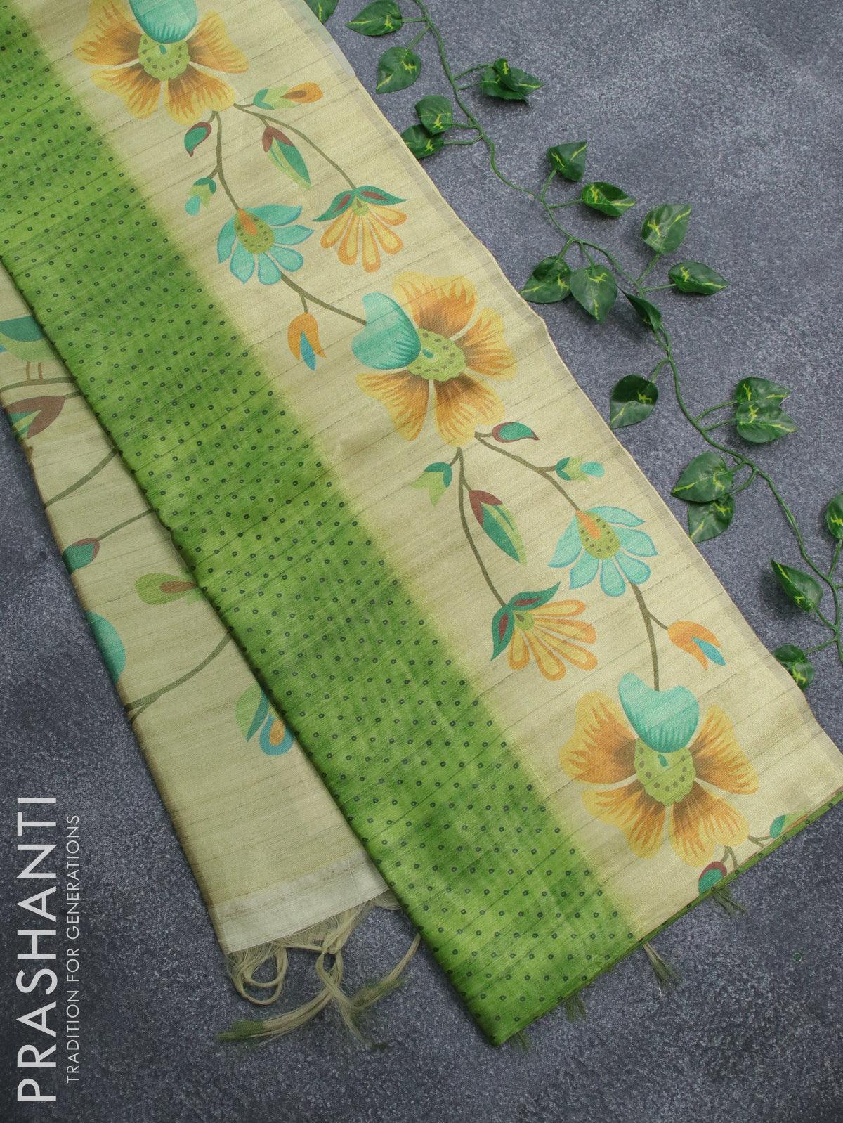 Peach Semi Jute Saree with honeycomb designs on its body &  pallu,self-border of intricate design & pallu of stripes