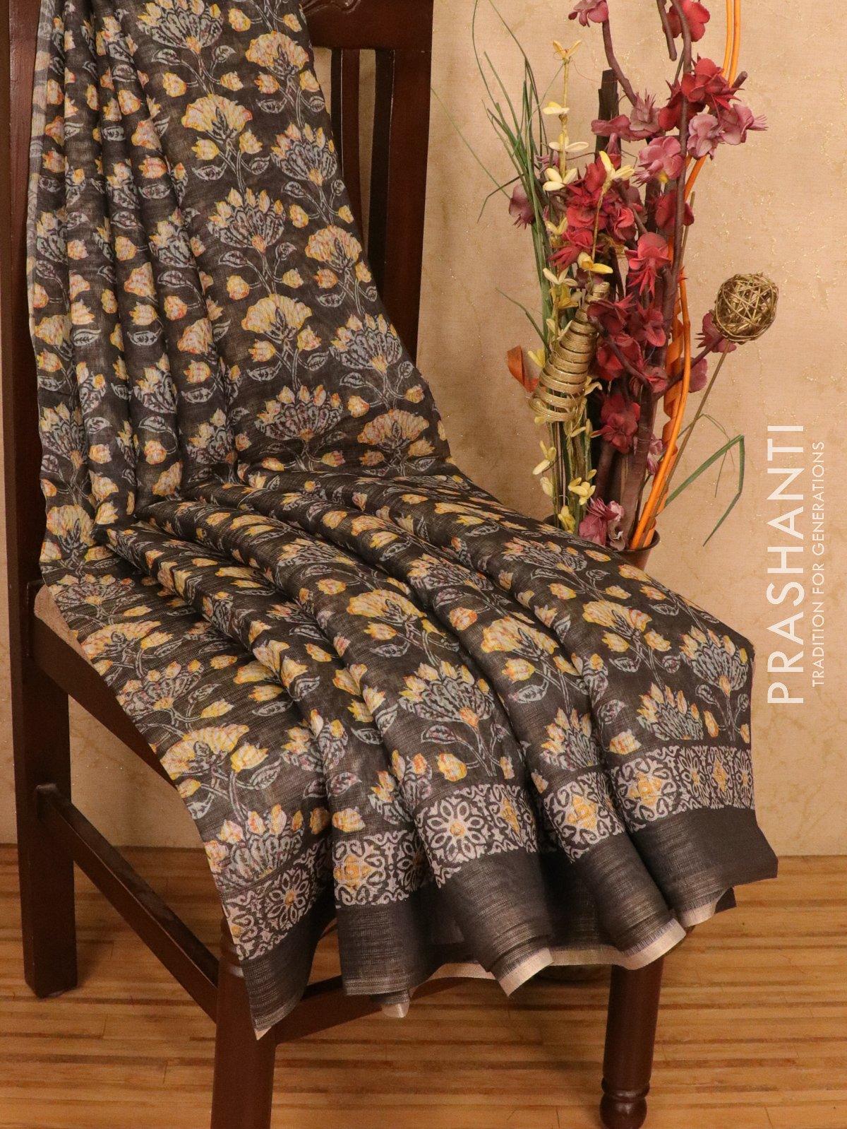 Maroon Black 3D Elephant Tribals Mulberry Silk Saree- Odisha Handloom Sarees,Sambalpuri  Silk saree | BigRayn.com