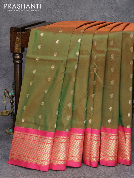 Semi Paithani Silk Saree (adi78480)