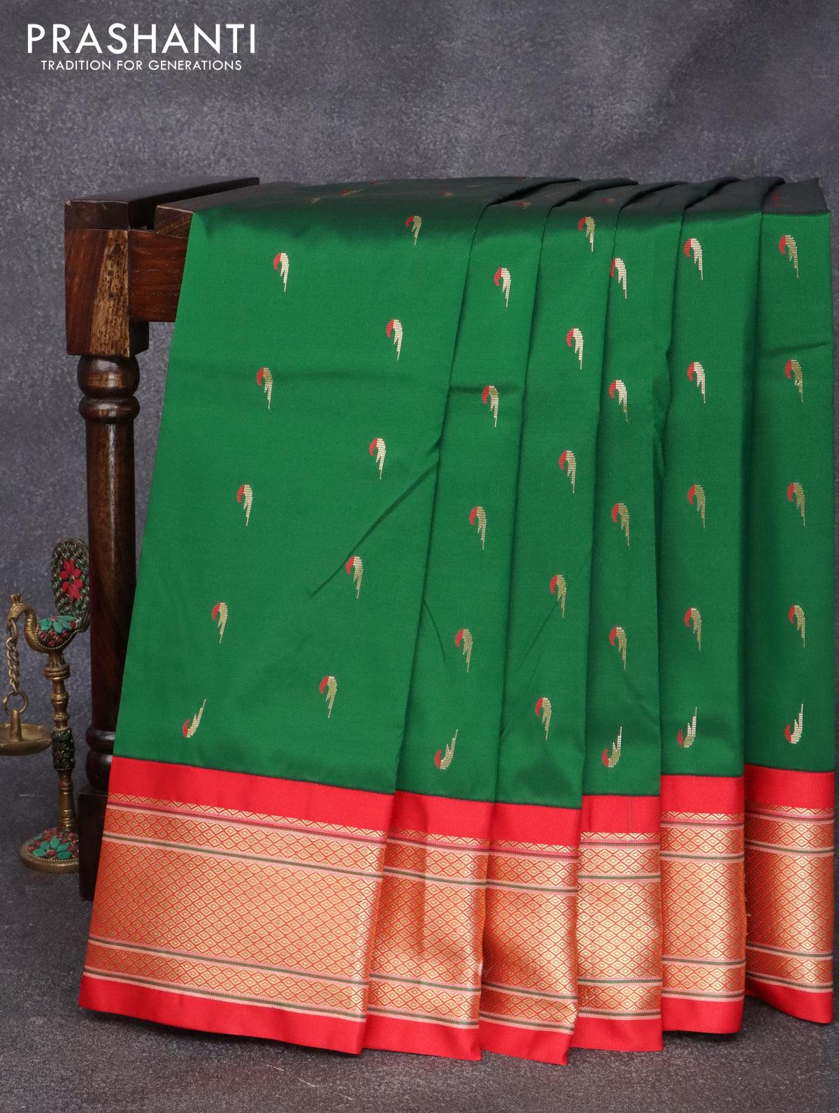 Semi Paithani Silk Saree – The Loom Store