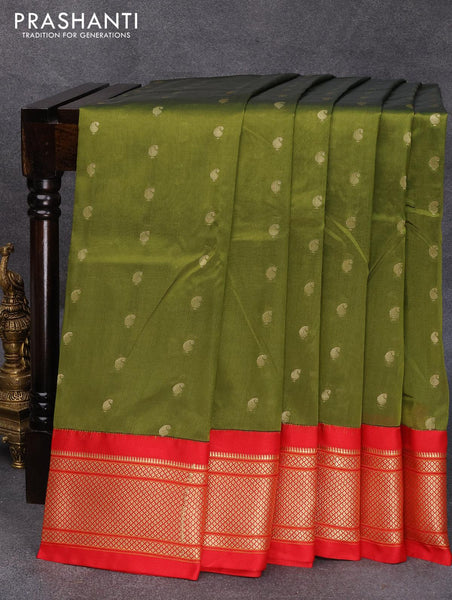 Semi paithani silk saree dual shade of violet and red with allover pai –  Cherrypick