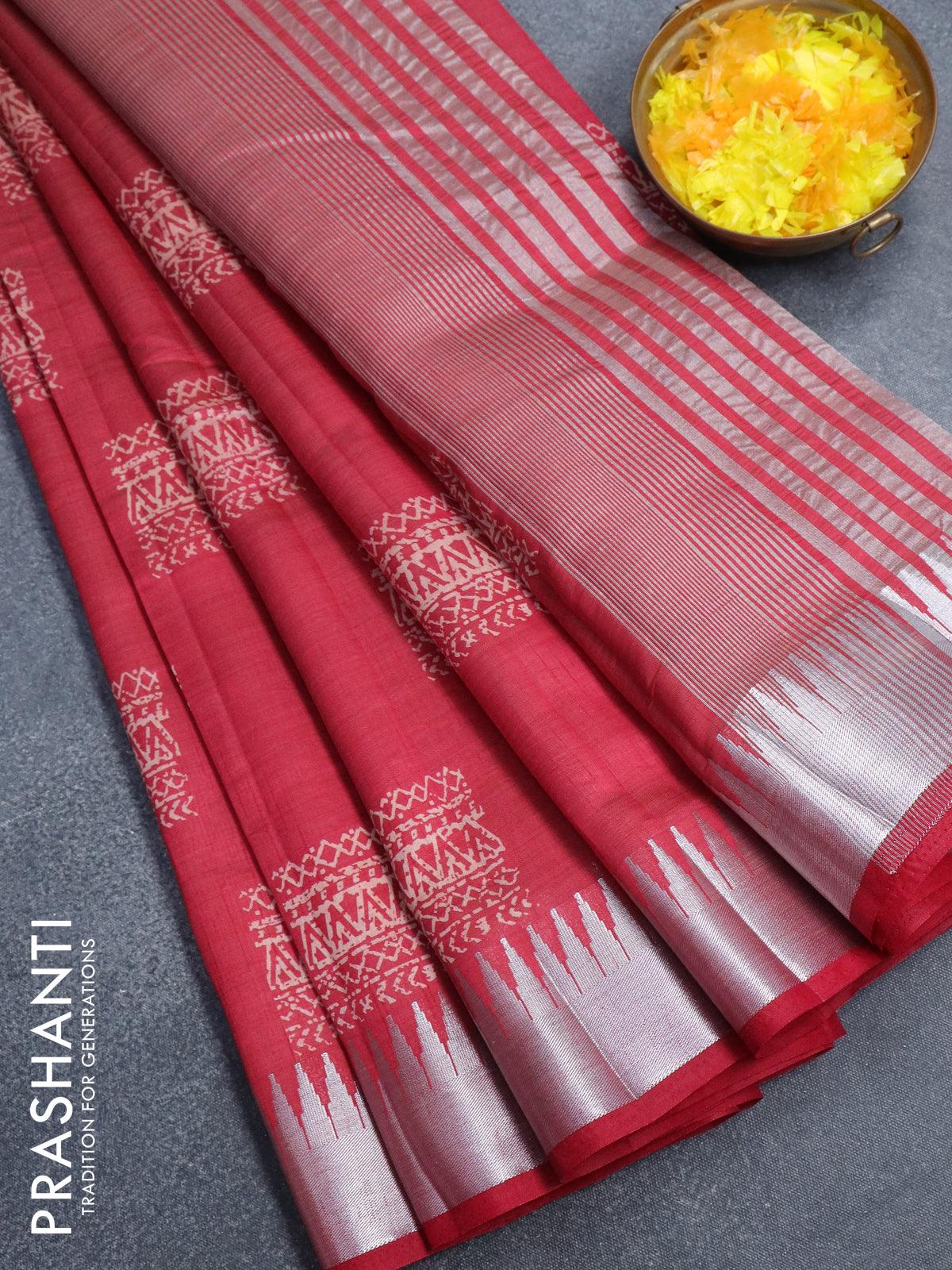 Maroon Silk Saree with attractive Kanchipuram Border - Monastoor- Indian  ethnical dress collections with more than 1500+ fashionable indian  traditional dresses and ethnical jewelleries.